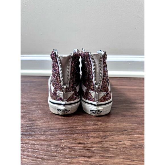 Vans Sk8 Hi Glitter Sparkle High Top Zipper Back Shoes Women - Picture 8 of 8